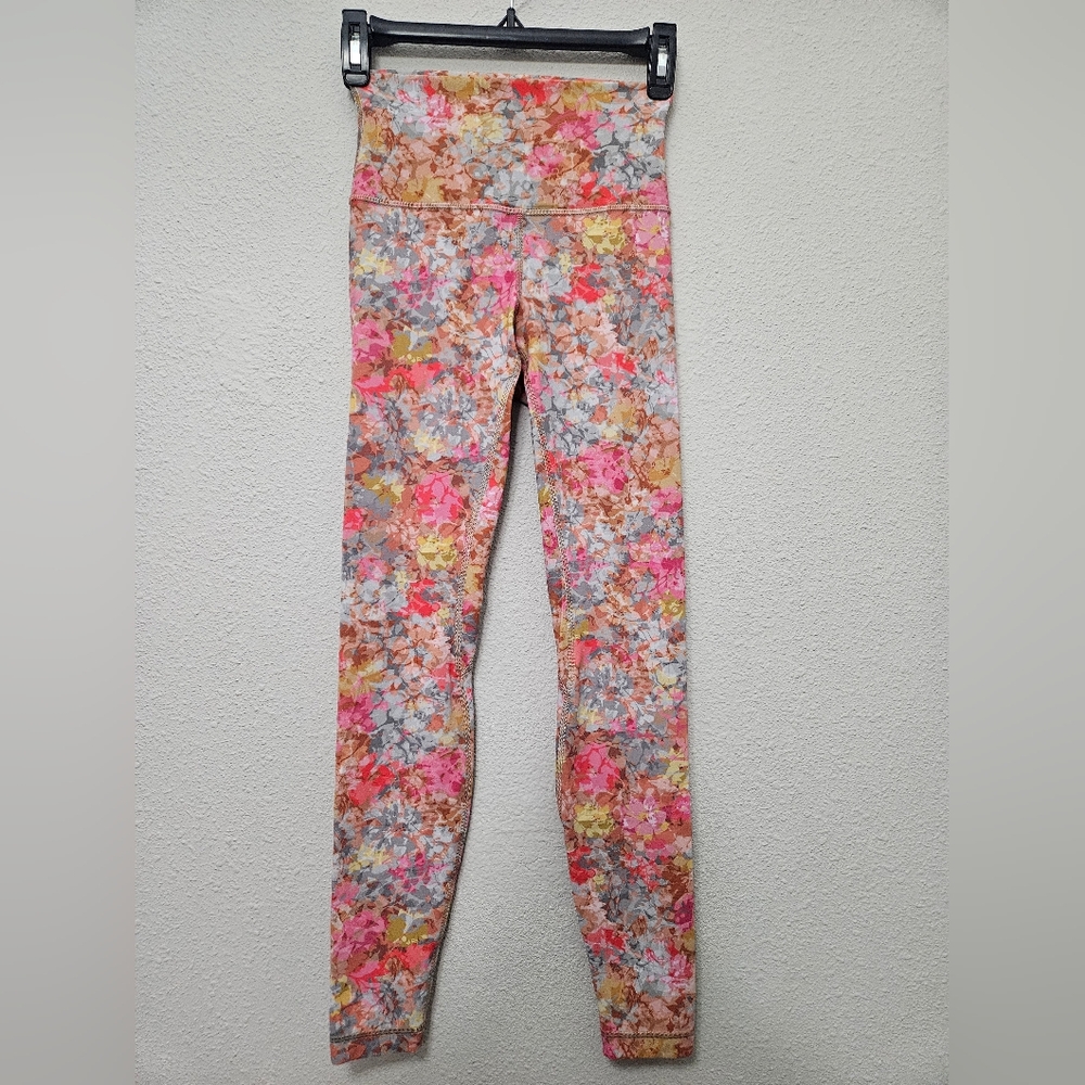 Lululemon 4 Inflorescence Multi High Rise Align 28 Inch Nulu Leggings Pants